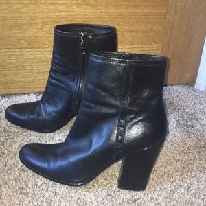 black prada healed booties